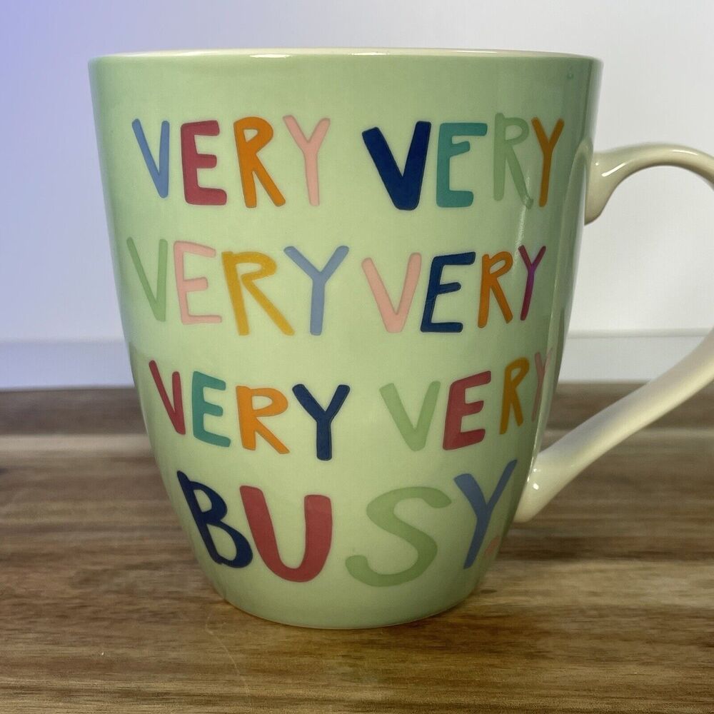 Pfaltzgraff Very Very Busy Coffee Mug Office Type A Gift Co-Worker Stressed 14oz